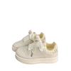 Outlet de Fábrica Sapatos Brancos Leves Coreanos Femininos Nova Coleção Primavera 2025 Versátil Sola Grossa Tênis Esportivo Casual Tendência