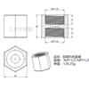 Aço Inoxidável 304 Espessado Rosca Interna Dupla Hexagonal Reta Junta de Topo com Rosca Interna 1/2 Polegada 3/4 Polegada 1 Polegada