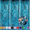 Cortina de seda de lluvia de 2 m * 1 m para decoración de escenarios, fiestas de cumpleaños, bodas y ceremonias, accesorios para fotos, cortina de puerta de seda de lluvia
