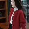 Cárdigan suéter corto casual y sencillo para mujer, nueva colección primavera 2026, color liso, corte holgado, top estiloso