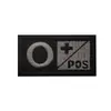 Patches Bordados para Uso Externo Tipo Sanguíneo A+ B+ AB+ O+ Patch com Velcro Mochila Insígnia Tática Patch de Tecido