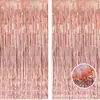 Cortina de Lluvia de Puntos Láser Transfronteriza 1* 2m Decoración de Borlas para Fiesta de Cumpleaños Arreglo de Fondo de Escenario Cortina de Lluvia de Cintas