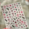 Tensor Transfronterizo Popular de Moda Pegatinas para Uñas Chrome Hearts Ts4215 Dulce Genial Estampado de Leopardo Estrella Corazón Pegatinas para Uñas