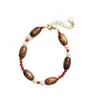 Conjunto de Pulsera y Collar de Perlas de Agua Dulce Naturales y Madera de Ágar de Alta Calidad