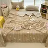 Colcha de Verano de Algodón con Dibujos, Seda Refrescante, Apta para la Piel para Dormir Desnudo, Colcha de Verano de Algodón Puro, Lavable a Máquina, Colcha Fina para Habitación con Aire Acondicionado