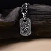 Collar de marca militar de plata de ley 925 moda masculina personalidad retro estrella de cinco puntas colgante masculino accesorios colgante venta al por mayor