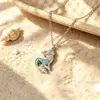 Set de Joyería de Sirena Estilo Océano Nicho Ins Collar Pendientes Pulsera Tobillera Turquesa Joyería Transfronteriza de Moda