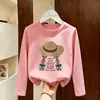 Camiseta de manga larga para niña, algodón puro, nueva y elegante para primavera y otoño 2026, top versátil para niños, camiseta básica para niñas para usar en capas