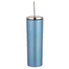 Taza Termo Portátil para Coche de 20 oz Sublimación Termo de Acero Inoxidable 304 Recubierto con Tapa de Popote Taza Recta Venta al por Mayor