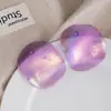 Nuevos Pendientes de Camarones de Dopamina de Celebridad de Internet Pendientes Geométricos Ovalados Acrílicos Exagerados Pendientes Elegantes de Nicho Avanzados