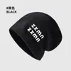 Gorro Holgado de Poliéster Personalizado Transfronterizo con Logo para Mujer Otoño e Invierno Color Sólido Gorro de Punto Cálido Venta al por Mayor Dropshipping