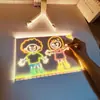 Placa de desenho acrílica transparente apagável DIY transfronteiriça com luz LED, quadro de mensagens, quadro de escrita, brinquedo de desenho