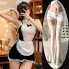 Envio Direto de Tamanhos Grandes do Fabricante Original, Lingerie Sexy, Uniforme de Empregada de Comércio Exterior, Traje de Empregada de Puro Desejo, Renda Transparente Dropshipping