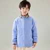 Ropa para niños 100% lana pura, cárdigan de punto con cremallera para otoño e invierno, top cálido y amigable con la piel para niños y niñas, adecuado para usar en capas como suéter interior