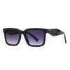 Gafas de sol de moda para comercio exterior transfronterizo europeo y americano, tendencia coreana, fotografía callejera, gafas de sol retro cuadradas de montura grande, 27