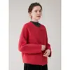 Nuevo abrigo corto abotonado estilo chino para mujeres petite, versátil y sencillo, estilo nuevo para madres, abrigo de lana de cuello redondo talla pequeña