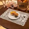 Mantel individual rectangular de encaje estilo europeo transfronterizo con girasoles, servilleta de hotel, tapete para mesa de centro del hogar, camino de mesa, mantel, lujo ligero