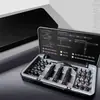 Juego de Destornillador de Trinquete Bidireccional Multifuncional para el Hogar con Puntas de Acero al Cromo Vanadio S2 para Reparación de Electrodomésticos y Teléfonos Móviles Herramientas Negro Mate