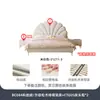 Cama de Pétalos Color Crema Estilo Francés Tongyute para Dormitorio Principal de Niñas, Cama de Tela Moderna Minimalista de Lujo Ligero Estilo Ins Celebridad de Internet