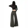 Jeans Acampanados Adelgazantes de Cintura Baja Nuevos para Otoño/Invierno 2026 Transfronterizos para Mujer, Estilo Americano, Pantalones de Campana No Ajustados