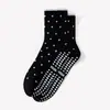 Meias de Yoga Antiderrapantes Femininas Meia-Calça Renda Bolinhas Meias Esportivas Profissionais Meias para Chão de Pilates e Fitness Indoor