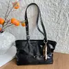 Bolso tote de cuero encerado retro, nicho, personalizado, moderno, bolso de axila, para ir al trabajo, versátil, gran capacidad, bolso de un solo hombro