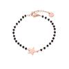 Pulseira Europeia e Americana Transfronteiriça de Aço Inoxidável Trevo de Quatro Folhas Joia para Homens e Mulheres, Pulseira de Casal de Aço Titânio Estilo Étnico, Joia Ajustável