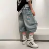 Shorts de Mezclilla para Niños Verano 2026 Nuevo Estilo para Niños Mayores, Shorts de Verano de Cinco Puntos para Niños Modernos