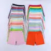 Shorts de Algodão Puro para Meninas, Calça Três Quartos de Verão para Crianças, Shorts de Ciclismo para Bebê, Calças Finas para Prática de Dança, Leggings Multicor