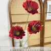 Casamento Vermelho Flor de Simulação Banquete de Bebê Chinês Banquete de Casamento Layout do Quarto de Casamento Flor Artificial Cor de Outono Série Caramelo Liderança de Estrada