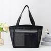 Nova Moda Bolsa de Mão de Malha Bolsa de Cosméticos de Malha de Nylon Bolsa de Compras de Shopping Bag Satchel Bolsa de Ombro Bolsa de Praia