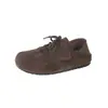 Sapatos Femininos Individuais Estilo Birkenstock Casuais Outono Estilo Coreano Camurça Bico Redondo Atacado Nova Moda Feio-Bonito 2025 Retro Uso Duas Formas