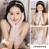 Luvas Cetim Longas Brancas Renda Hot Drilling Menina Noiva Vestido de Casamento Atmosfera de Aniversário Foto Manga de Mão COS