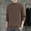 Nuevos tops de otoño e invierno: cuello semialto, forro polar de doble cara, cuello redondo, corte ajustado, cálido, casual y adecuado como capa base o prenda exterior