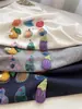 ¡Camiseta Juvenil de Manga Corta con Estampado de Frutas 3D Estilo Coreano para Mujer! Camiseta Casual de Verano Ligera, Corte Holgado, Adelgazante, Cuello Redondo
