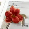 Cabezas de Flor de Lirio Simuladas de Doble Pétalo de Colores Kit de Materiales para Accesorios de Cabello DIY Pasador de Flor Artificial Accesorios Kit de Materiales Pared de Flores de Boda Pequeños Adornos