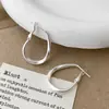 Moda Europea y Americana, Sencillos y Elegantes, Lujo Ligero, Pendientes Ovalados Geométricos Mate de Gama Alta, Pendientes de Diseño de Nicho y Versátil