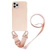 Produto Popular de Comércio Exterior Adequado para iPhone 16/17 Capa de Celular com Alça Transversal de Silicone Líquido Apple 15 Capa Macia de Cobertura Total