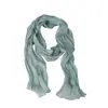 Bufanda larga plisada estilo japonés, bufanda fina estilo coreano, calentador de cuello para mujer, bufanda larga para el cuello, cinta para el pelo, bufanda decorativa