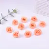 Cabeza de flor artificial de rosa material hecho a mano para bricolaje tocado de boda accesorios para el cabello decoraciones para caja de regalo para el hogar
