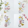Adhesivos de Pared de Mariposas Estéreo 3D Decorativos de Alta Gama Autoadhesivos para Hogar Boda Festival Diseño Hogar Vacaciones Adhesivos Creativos