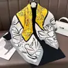 Nuevo Pañuelo Cuadrado Grande de 90 cm, Elegante Pañuelo de Seda Sarga para Mujer, Bufanda Chal de Moda para Primavera y Otoño para Decoración