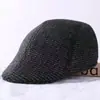 Chapéu para homens e mulheres de meia-idade e idosos outono e inverno boné com aba boné para frente chapéu de inverno de algodão chapéu velho protetores de ouvido quentes Lã