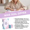 Bolsa de compresión al vacío Stilruhe sin bomba, liberación manual de aire, retención de aire duradera, semitransparente y visible