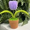 Palo retorcido Terminado Hecho a mano Bricolaje Pequeña maceta Girasol Tulipán Caqui Rosa Ramo Día del Maestro Temporada de Graduación
