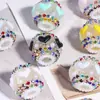 Strass colorido estilo Xiyu amor diamante acrílico bola de diamante furo reto contas DIY corrente de celular chaveiro corrente de bolsa acessórios