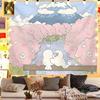 Tela Colgante de Fondo Rosa de Dibujos Animados Femenina Decoración Cálida para Dormitorio Cubierta de Tela Colgante para Cabecera Transformación Tela Colgante