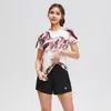 Camisetas Deportivas de Verano para Mujer, Cuello Redondo, Manga Corta, para Fitness y Running, Transpirables, Adelgazantes, Ropa de Fitness