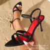 Sandalias de Moda Estilo Francés, Nuevos Zapatos de Tacón Alto Abiertos con Tiras Cruzadas Versátiles para Mujer, Sandalias de Tacón Alto