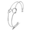 Pulseira Nó de Amor de Metal Europeu e Americano Pulseira Feminina Faça Você Mesmo Abertura Ouro Rosa Joia de Mão Nupcial Tribal Kink